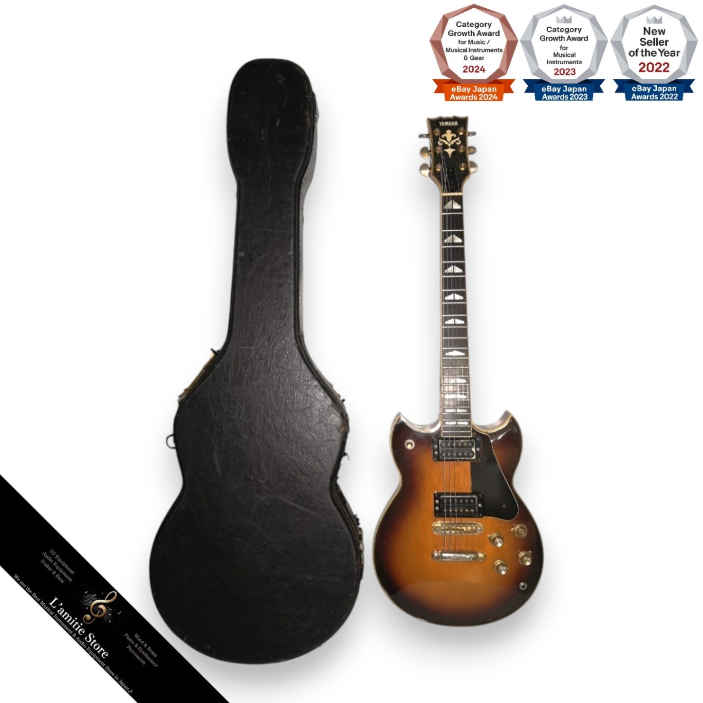 Yamaha SG2000 Electric Guitar with Case Japan Black Leather