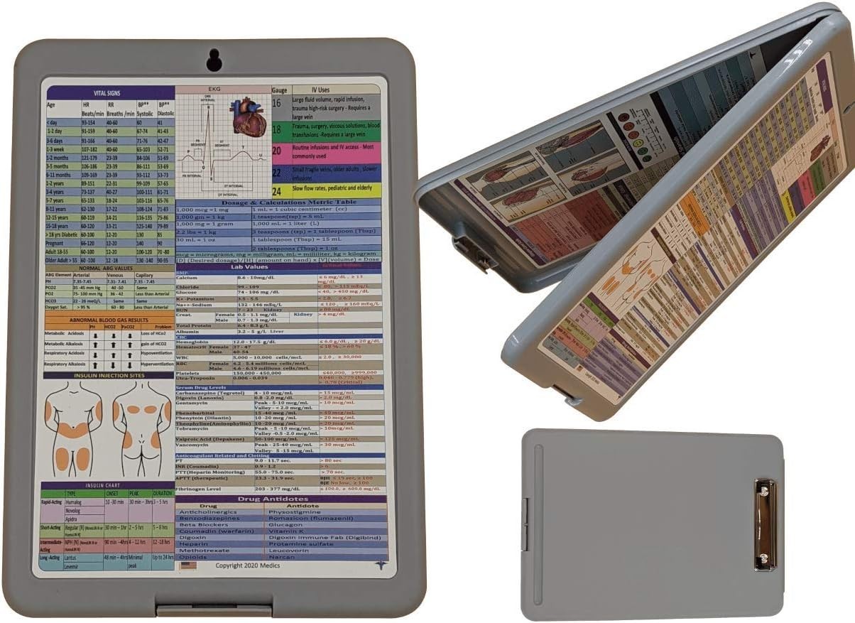 🆕 Medics Nursing Edition Folding Student Clipboard Organizer Nurse