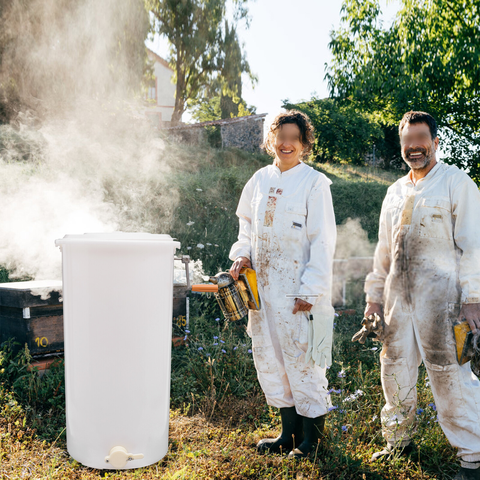 Honey Extractor 2 Two Frame Manual Crank Honey Bee Spinner Beekeeping Equipment