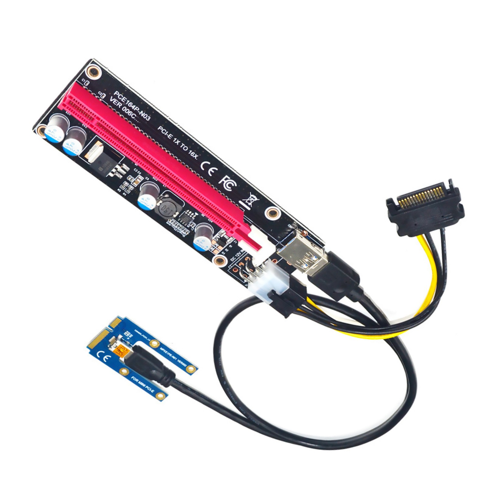 Mini PCIe to PCI 16X Riser External Card Adapter for Laptop EXP GDC BTC Miner