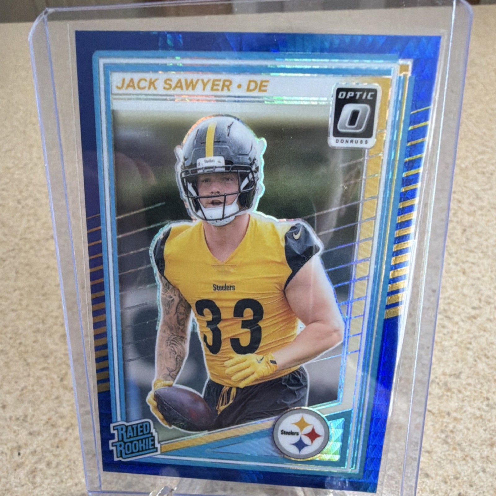 2025 Panini Donruss Optic Jack Sawyer Rated Rookie Optic Blue #220