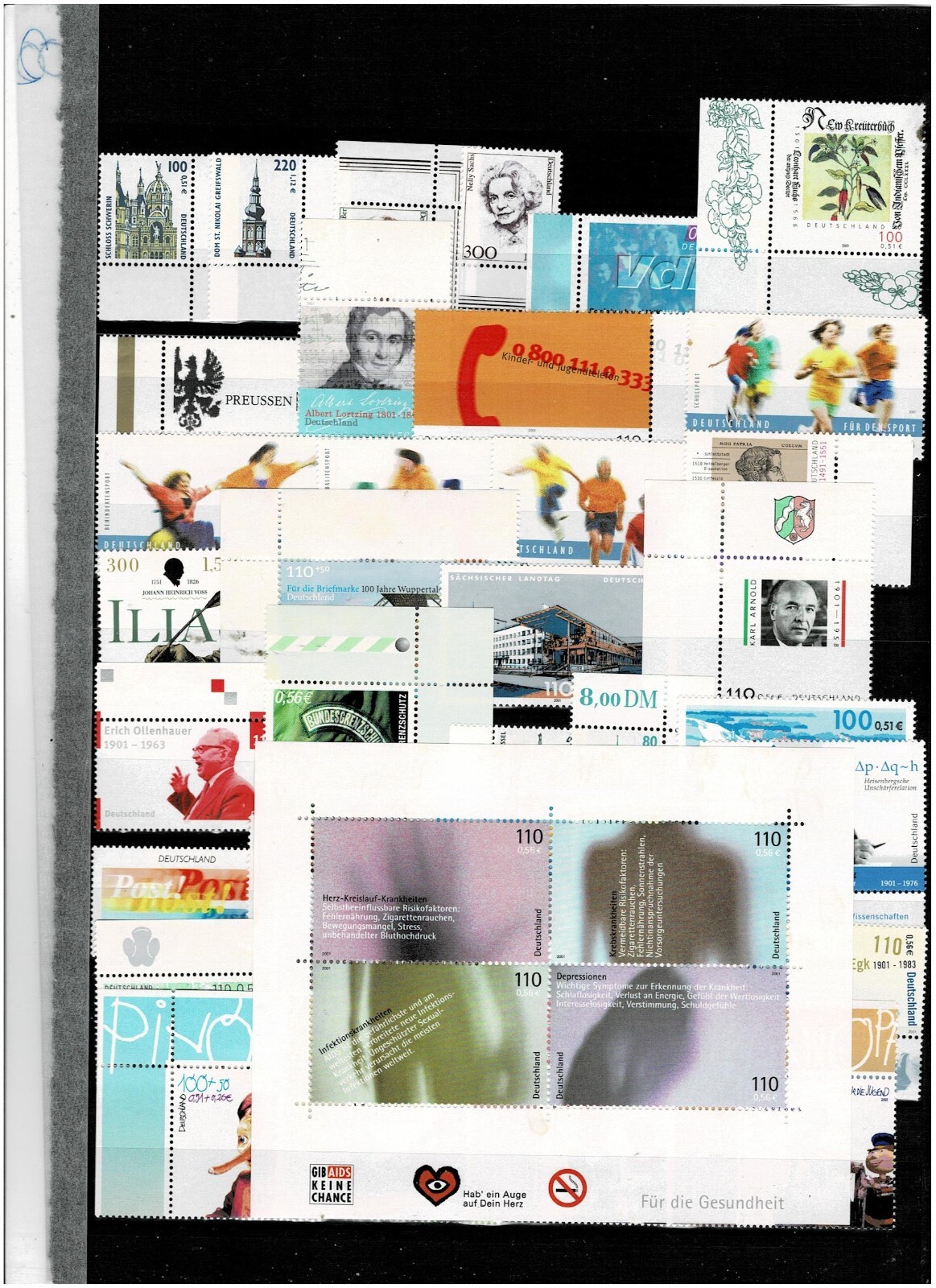 Set FRG Year 2001 Mint ** Complete From Subscription Euro Postage