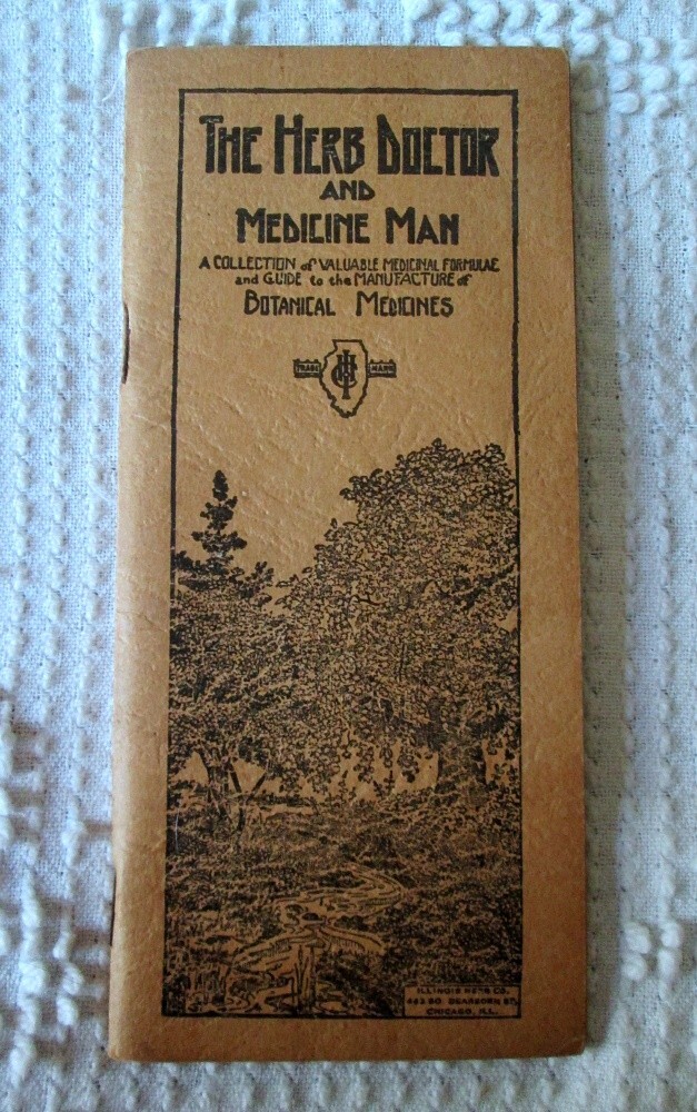 1920's The HERB DOCTOR & MEDICINE MAN Botanical Medicines Booklet Illinois