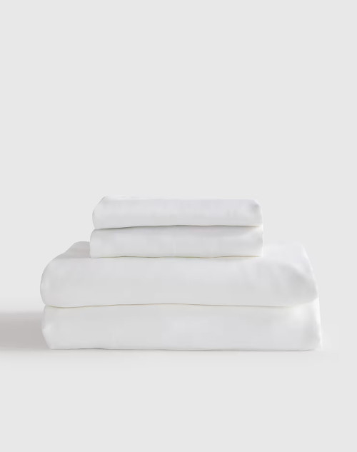 NWOT Quince Sheet Set Cal King Organic Bamboo White 4pc