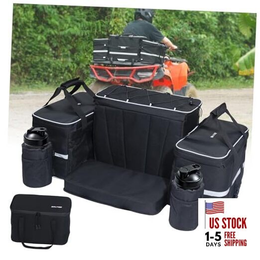  ATV Rear Seat Storage Bags with Cooler Bag Large ATV Rear Rack Bag, 83L