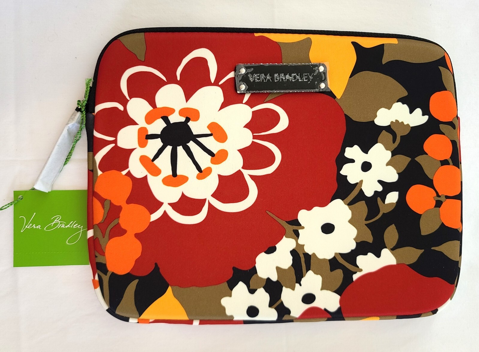 Vera Bradley Bittersweet Neoprene Tablet eReader Sleeve 10x8 Padded Zipper N26