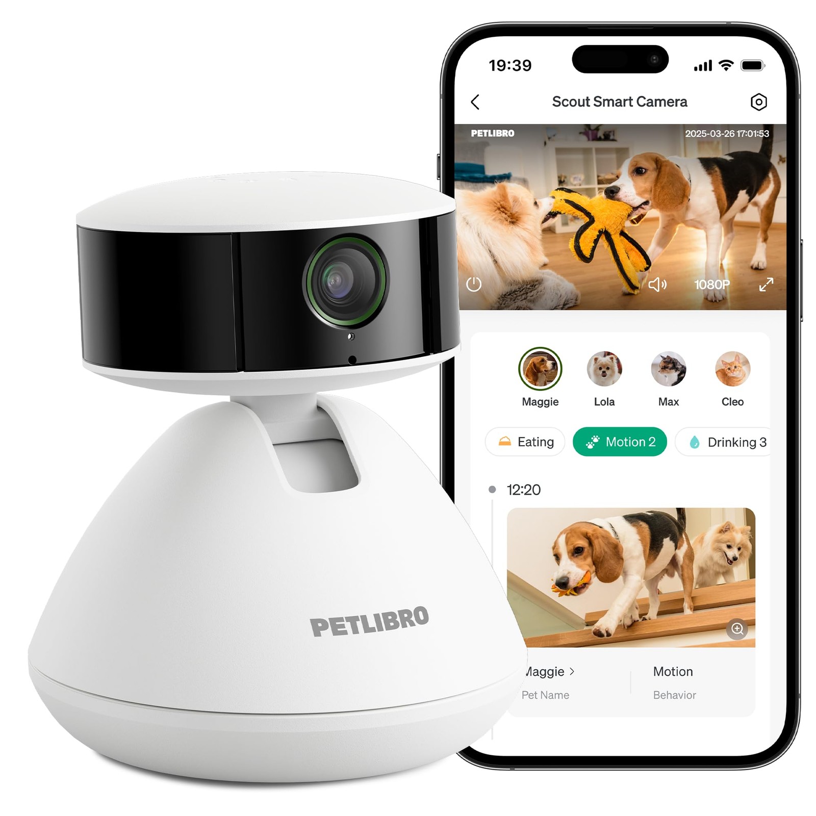 Pet Camera Wireless 1080P AI Dog Cat 2 Way Audio PETLIBRO Indoor Phone Multi-Pet
