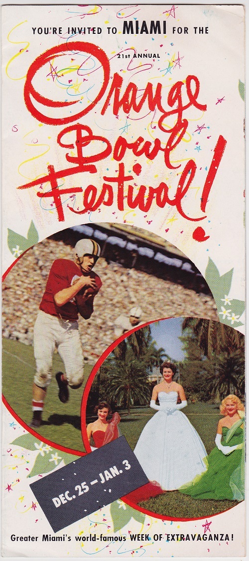 1959 Miami Florida Orange Bowl Festival Promotional Brochure