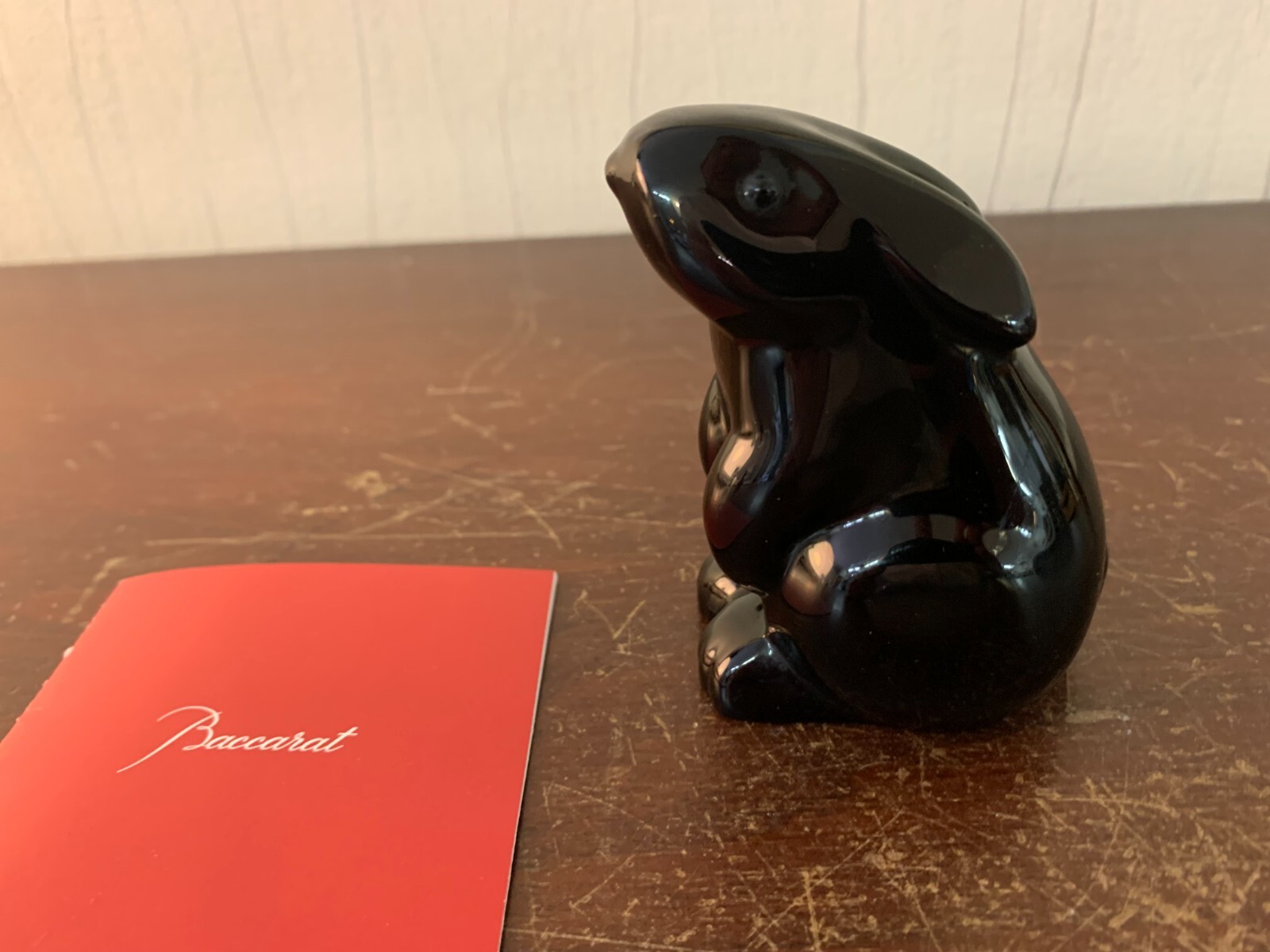 Black Sitting Rabbits In Baccarat Crystal