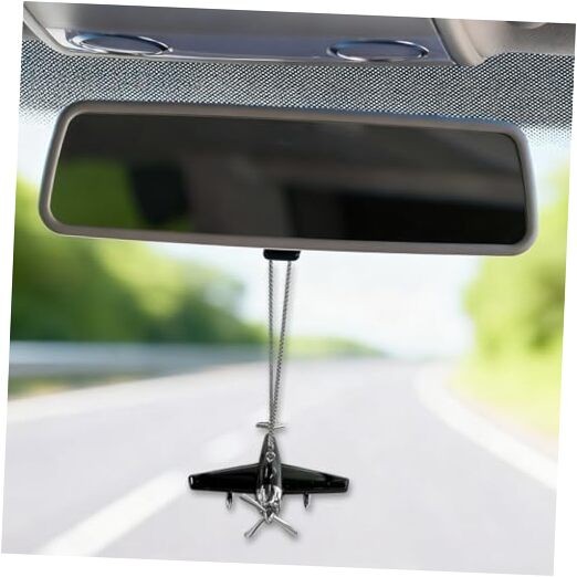 Solar Powered Helicopter Car Swinging Hanging Ornament, Cool Rotatable Black