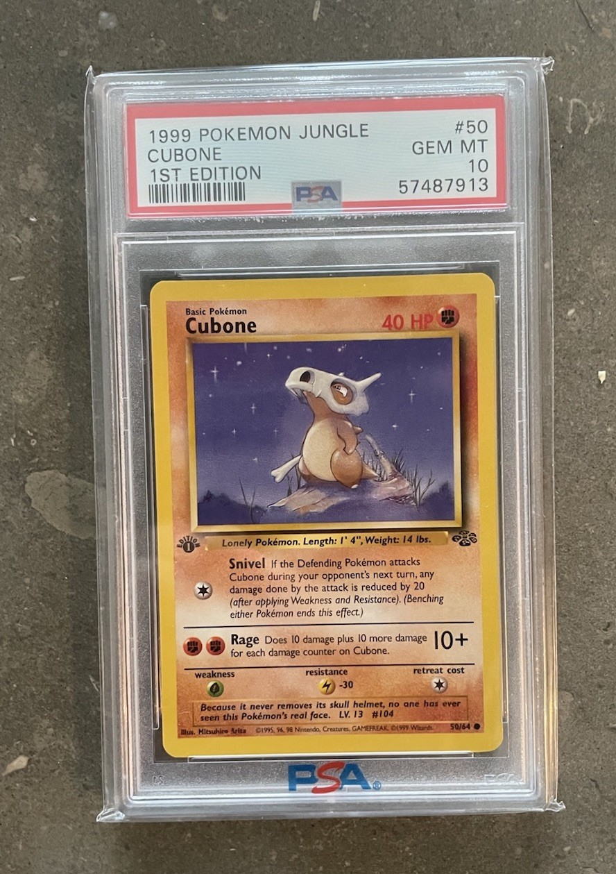 CUBONE POKEMON | JUNGLE 1ST EDITION CUBONE #50 PSA 10