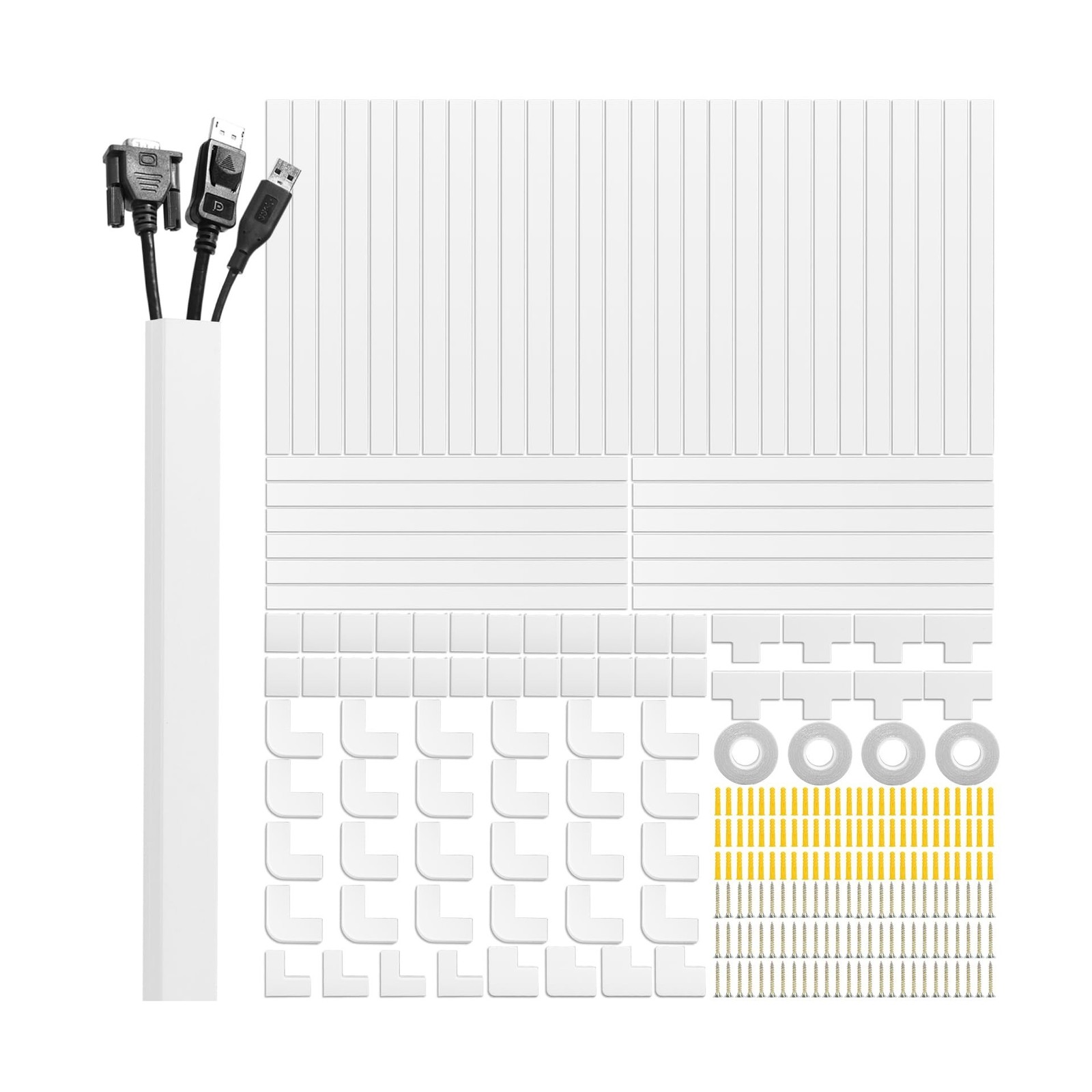 Cord Cover Raceway Kit, 628 in Cable Cover Channel, Paintable C... FAST USA SHIP