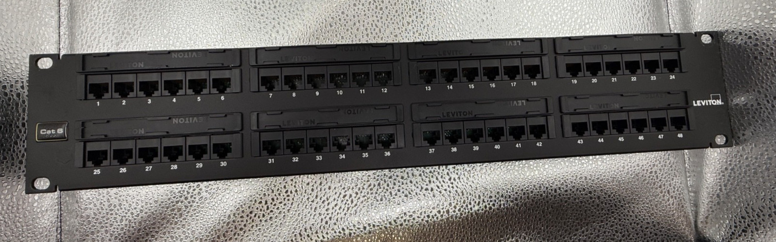 Leviton 69586-U48 - CAT6 eXtreme 6+ - 48 Port Rack Mount Ethernet Patch Panel