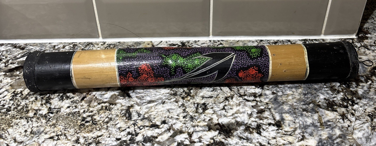 Bamboo Rainmaker Rainstick 50cm - Hand Painted, 