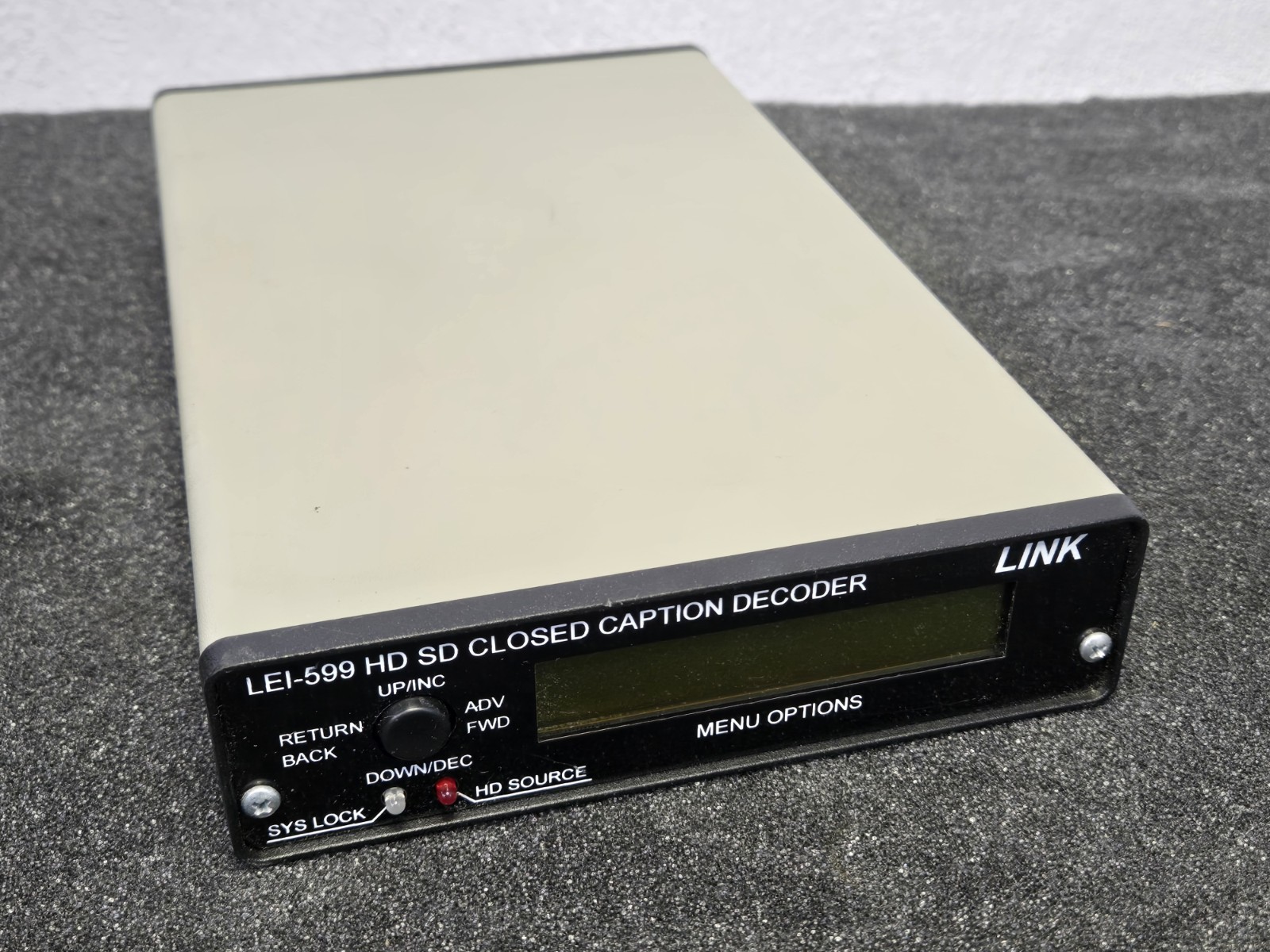 LINK Electronics 708/608 HD/SD SDI Closed Caption Decoder  LEI-599