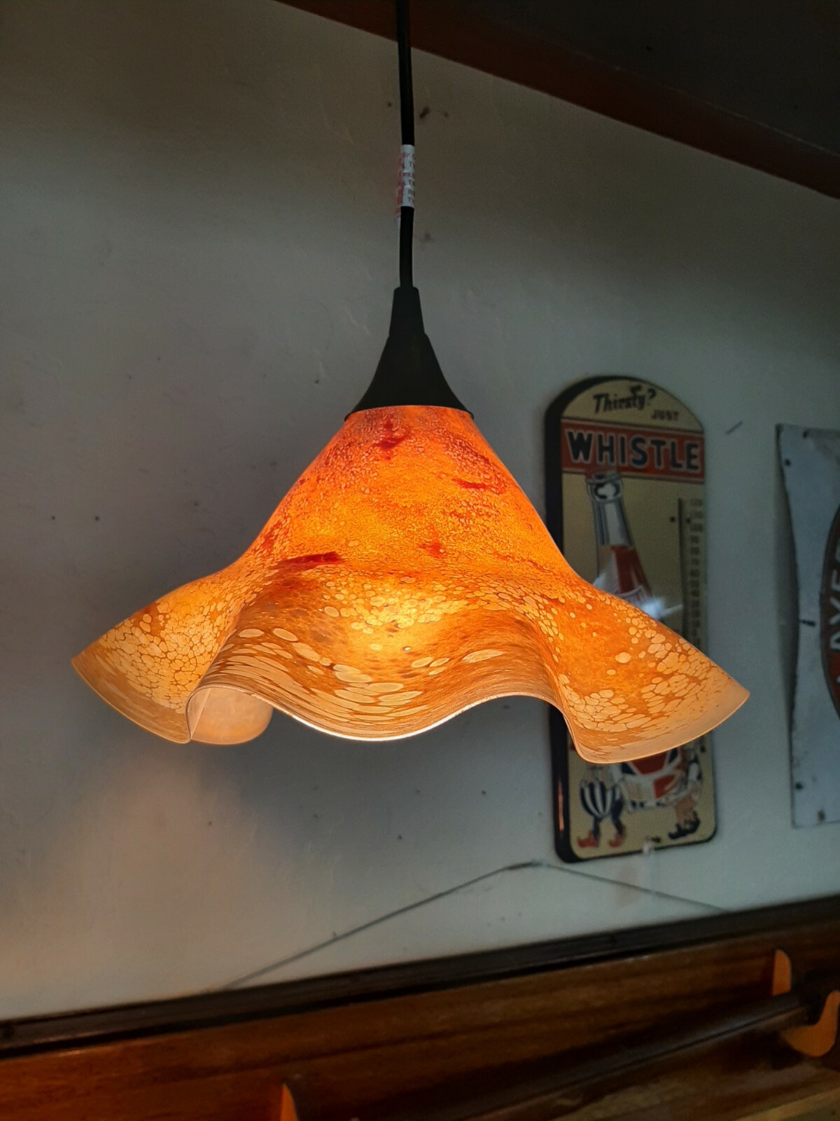 Handblown Glass Art Lampshade handmade contemporary 