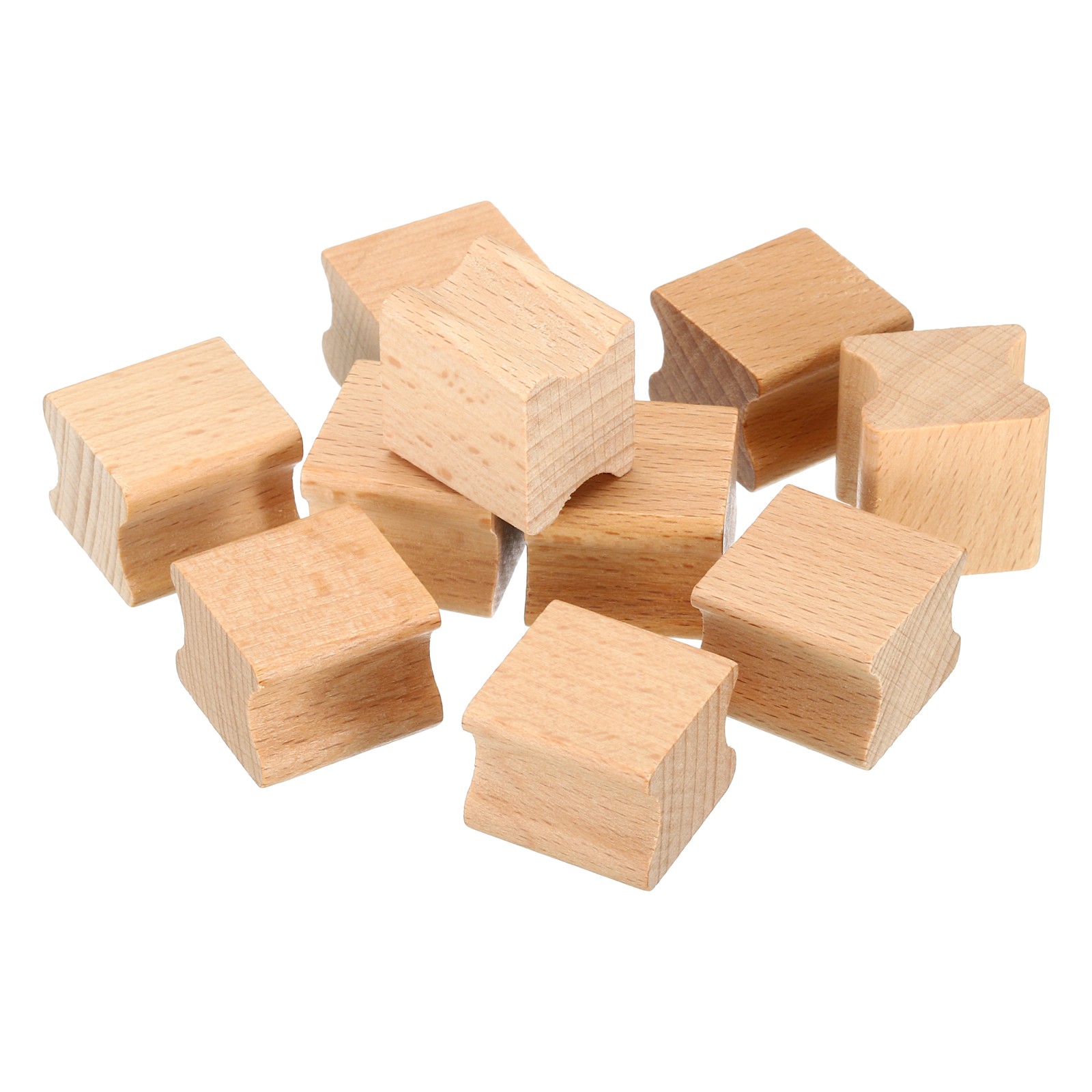 20pcs 20x20mm Blank Wood Rubber Stamp Mounts Wooden Rubber Stamp Handle