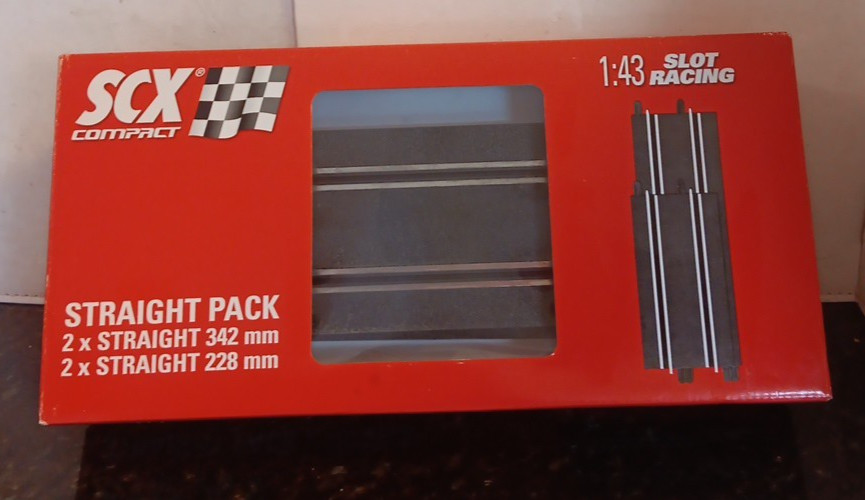 SCX Compact Straight  Track 1:43 Slot Racing Track NIB NICE!!!