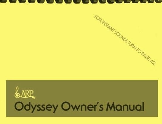 ARP KORG Odyssey Synthesizer Module OWNER'S MANUAL and SERVICE MANUAL