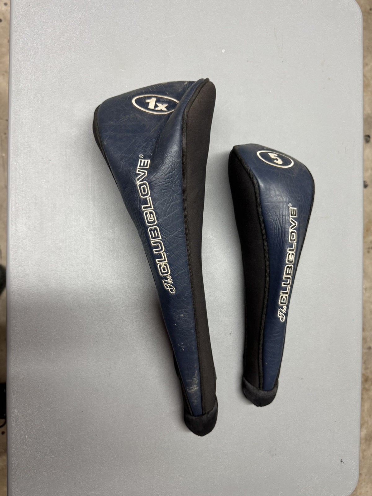 The Club Glove 1X Driver & 5 Wood Blue Golf Head Cover with Zipper