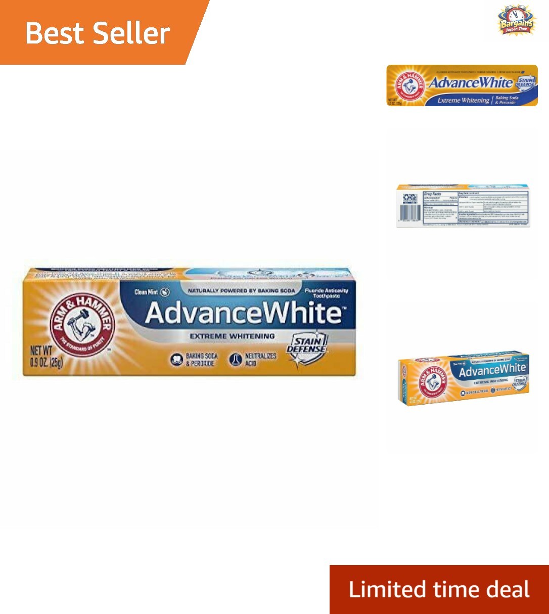 Extreme Whitening Mint Toothpaste with Baking Soda & Peroxide – 4.3 oz Tube