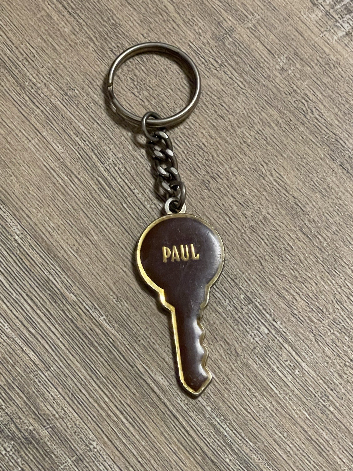 Vintage Schlitz SWIB “PAUL” Key Shaped Advertising Keychain Taiwan