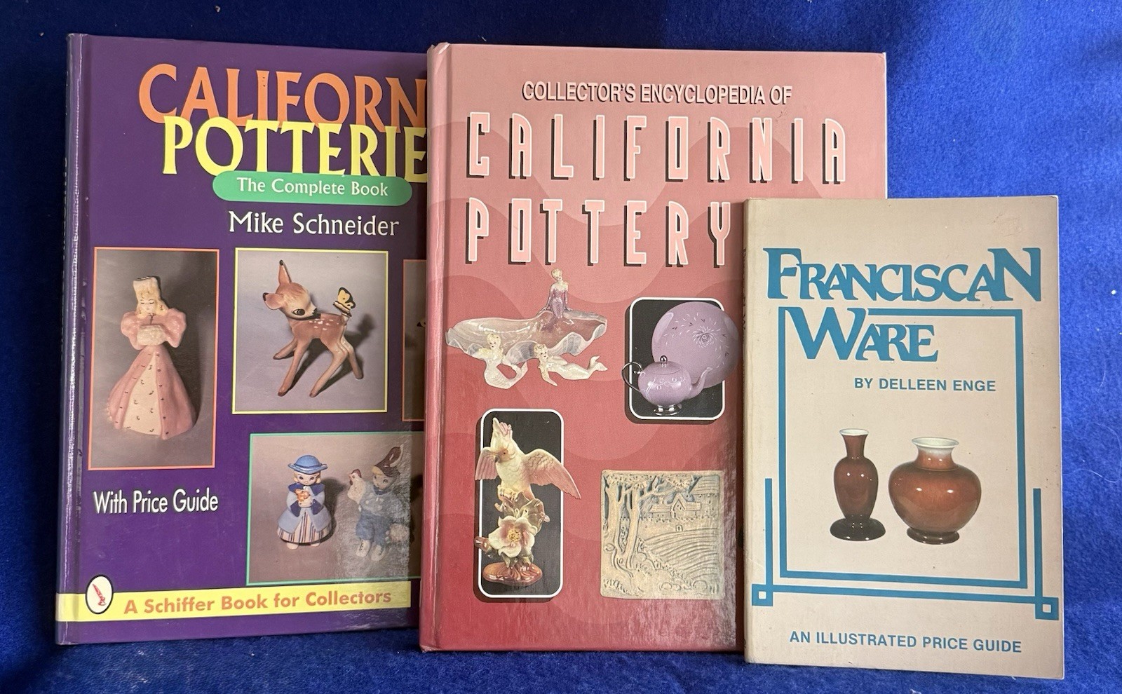California Pottery - Catalina Bauer Metlox Franciscan BOOK  LOT + values
