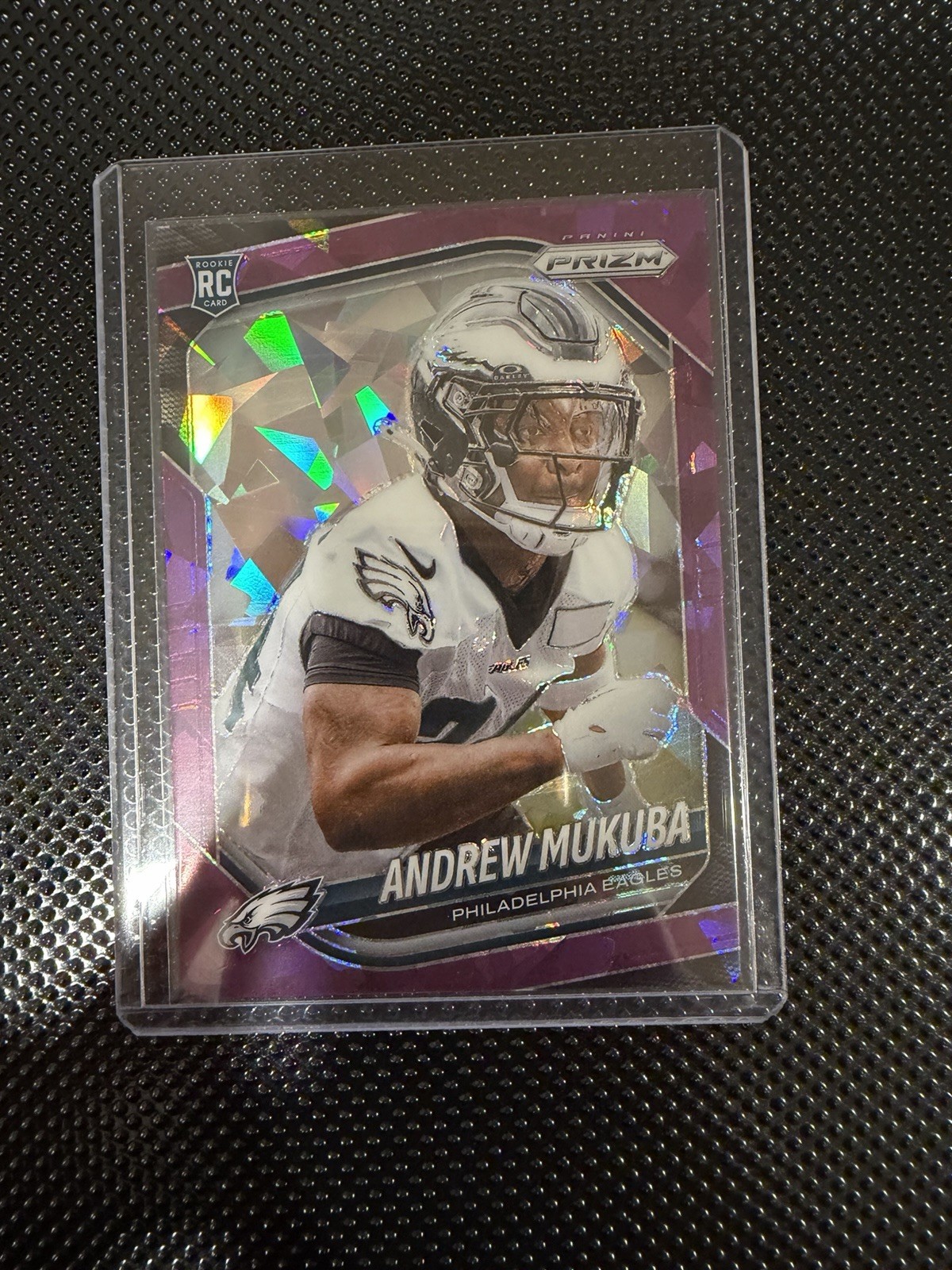 Panini Prizm Purple Ice Rookie Andrew Mukuba #330 Philadelphia Eagles /225