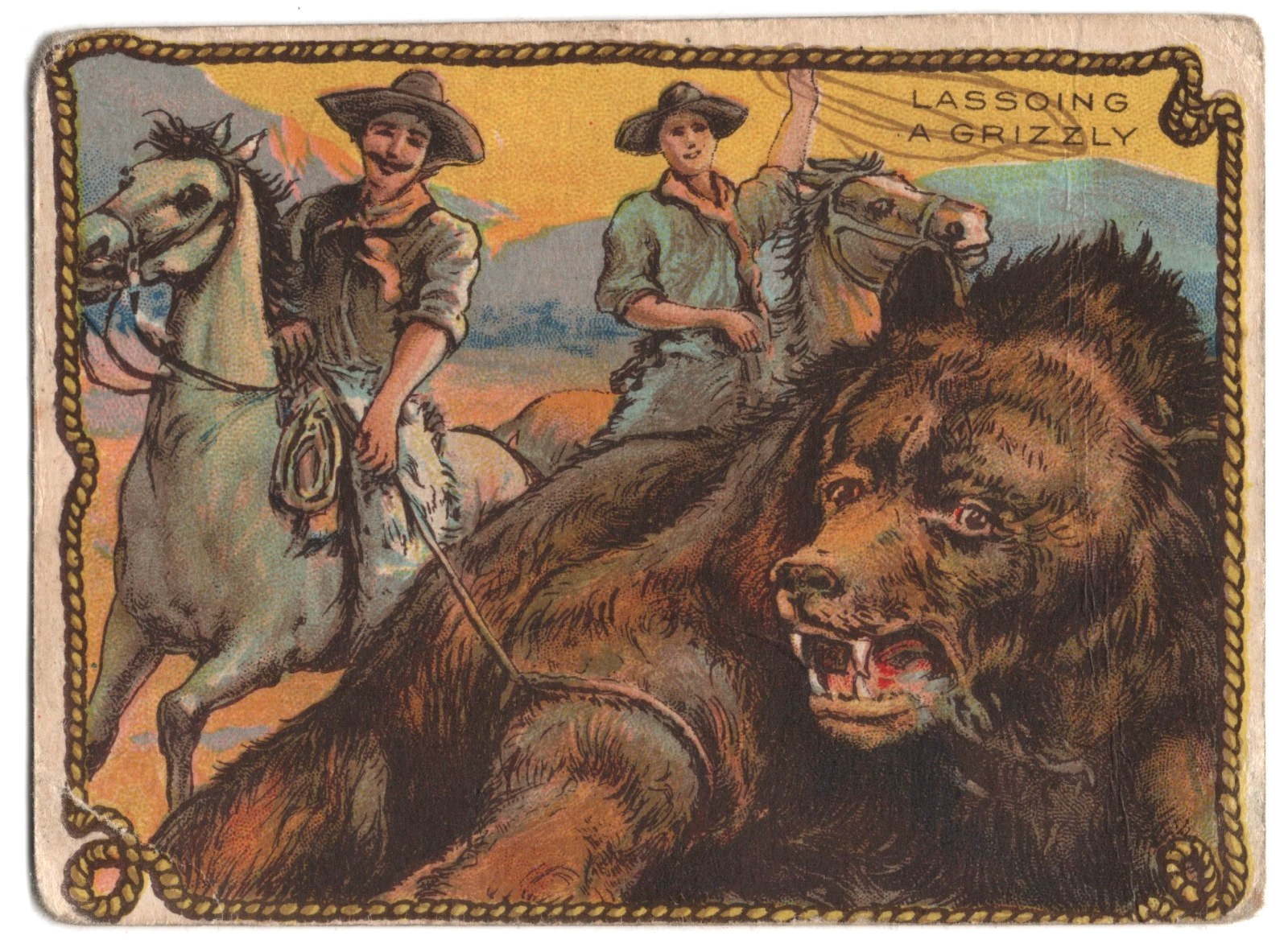 1920s Cowboy Scenes Trading Card V155 Ganong Rodeo Chocolate Bar #44 Like T53