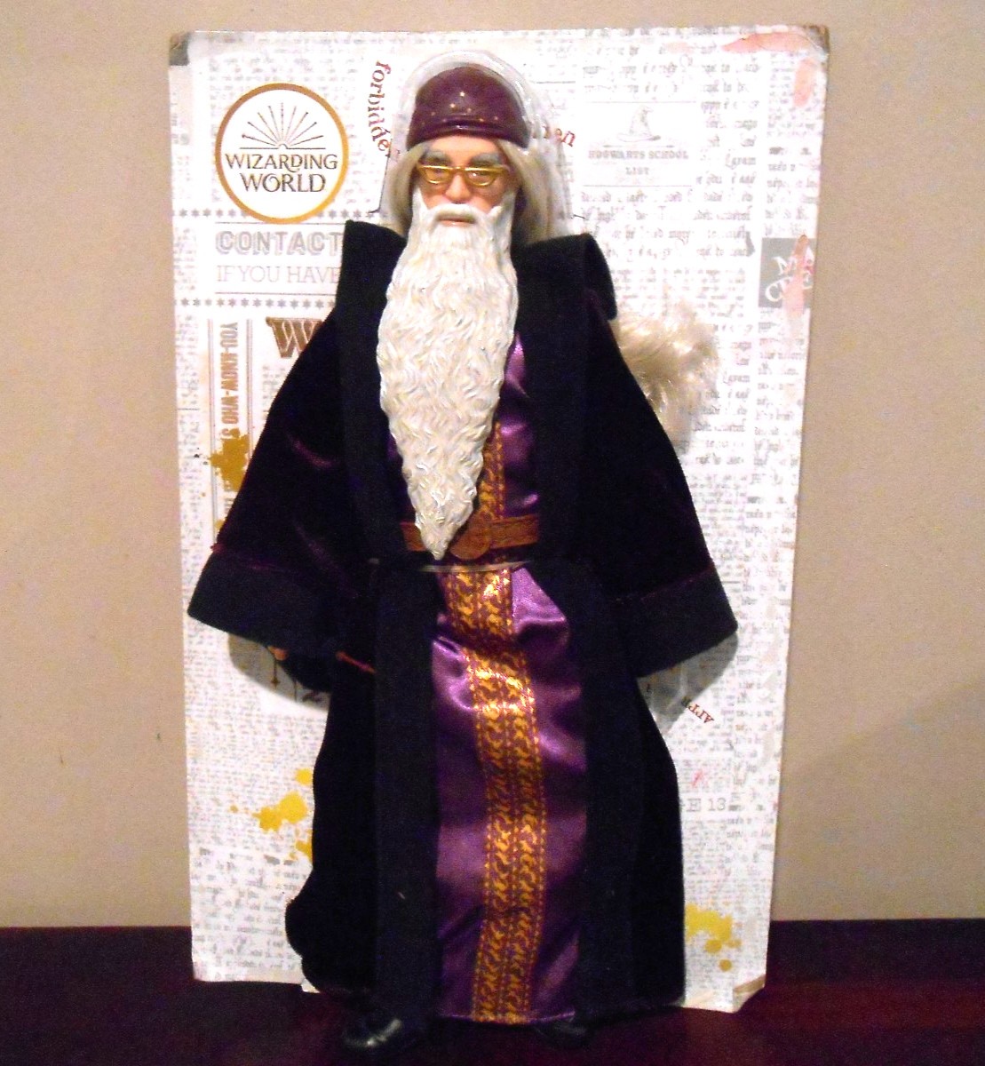 New 2018 Albus Dumbledore 12" Doll Mattel Wizarding World ~ Open, damaged box