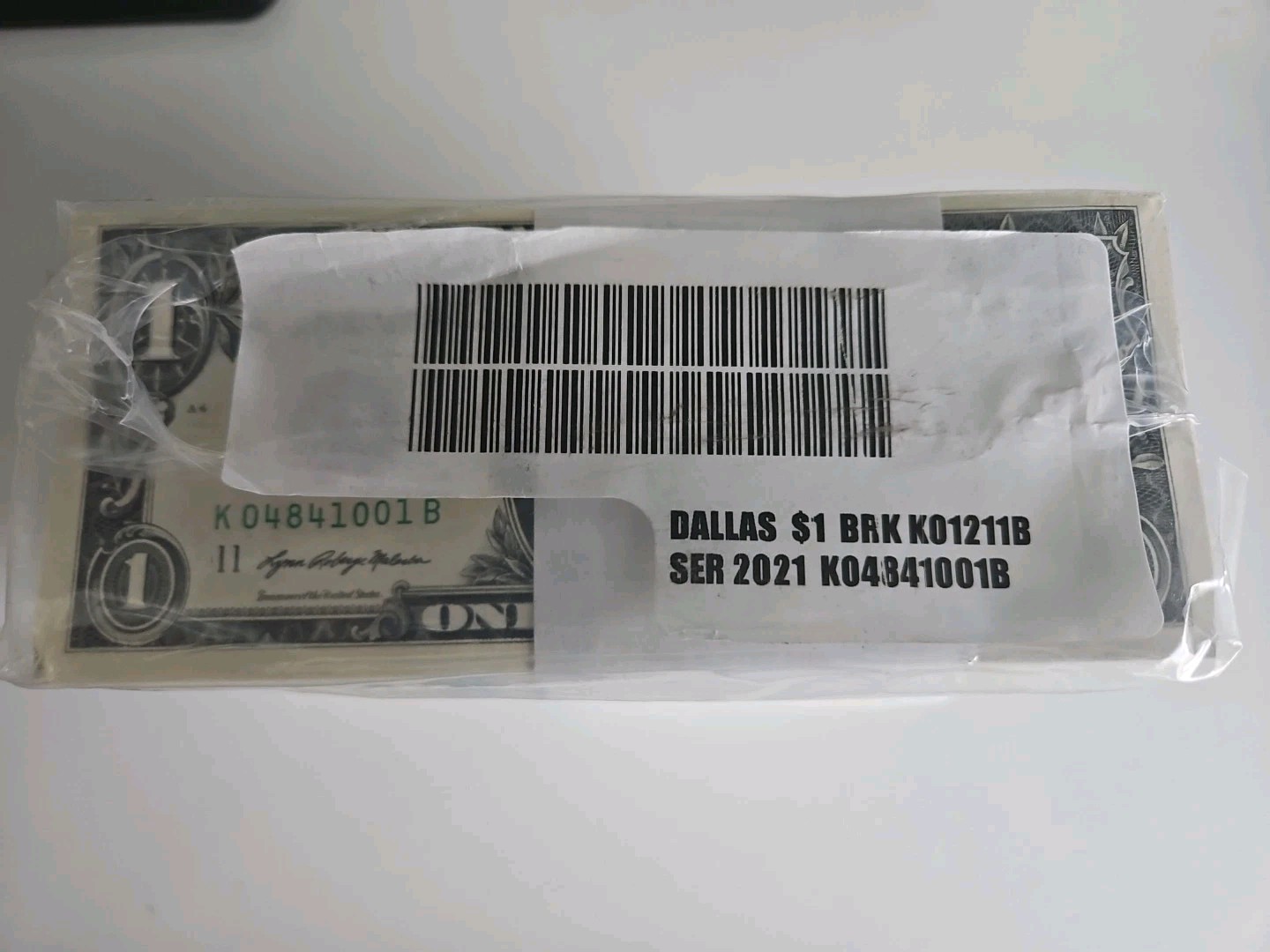 $1 BEP BRICK 1000 $1 BILLS 10 UNCIRCULATED CONSECUTIVE PACKS OF 100 BILLS  NEW 