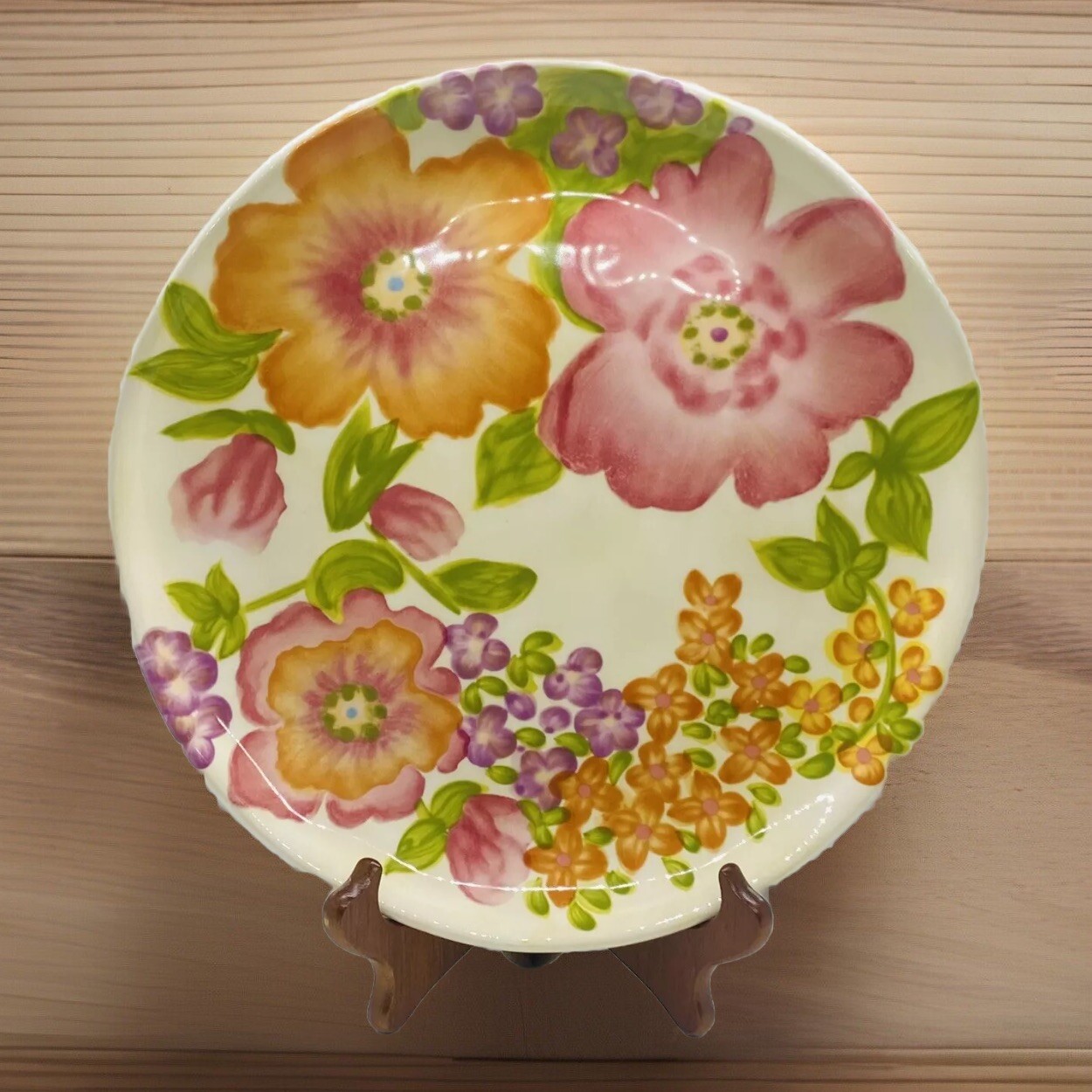 Pier 1 Imports ANTOINETTE Porcelain Serving Dinner Plate 11" Floral Earthenware 