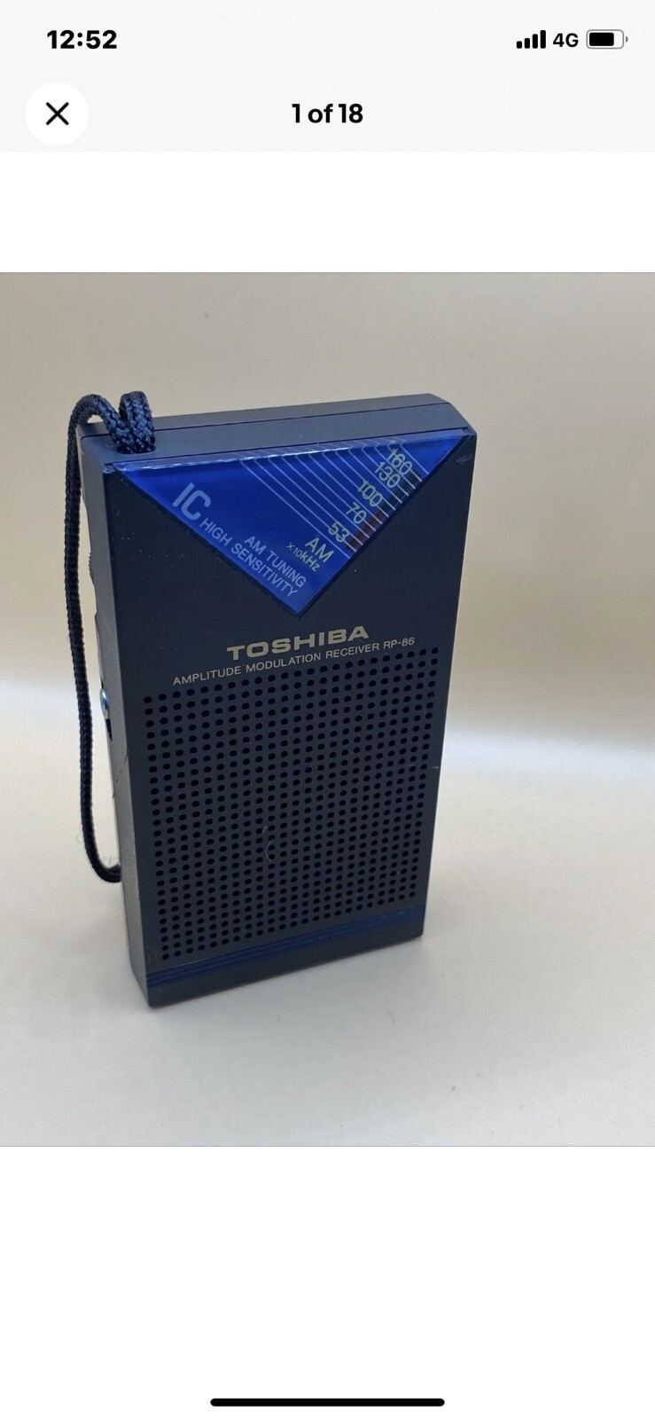 VINTAGE RADIO TOSHIBA BAND MW(-AM)