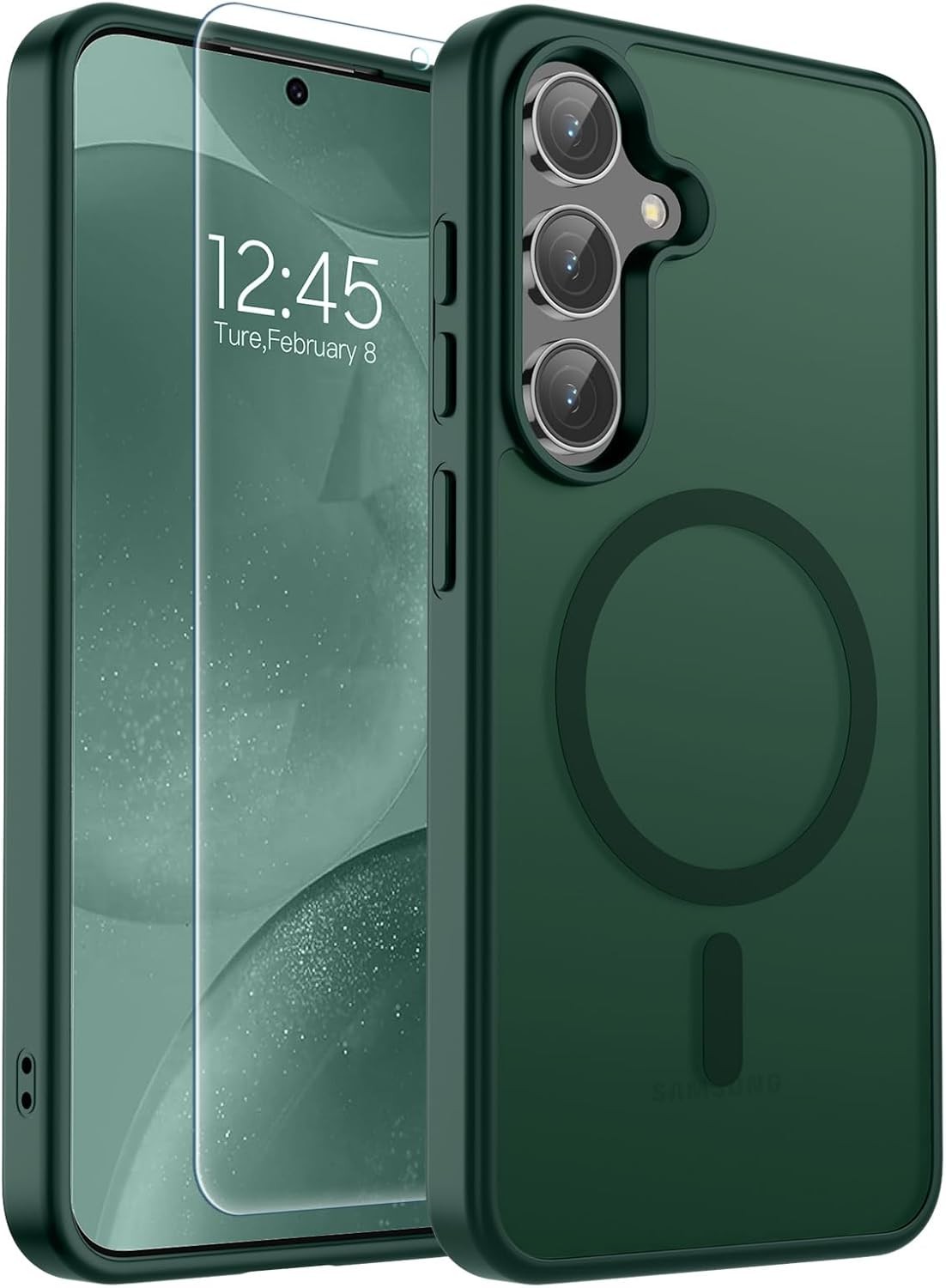 Magnetic for Samsung Galaxy S24 Plus Case / S25 Plus Case with Screen Protector