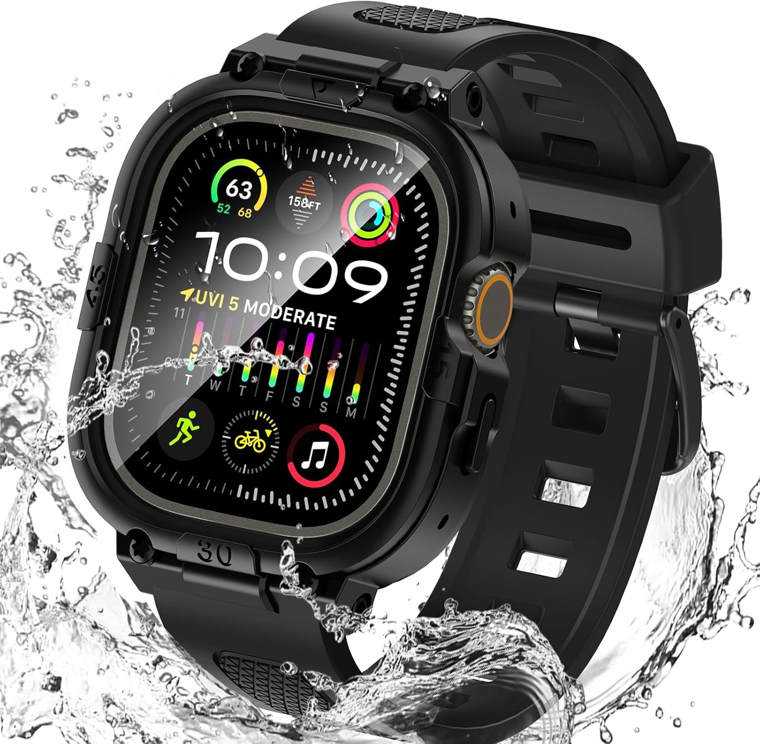 3 in 1 Waterproof Strap Compatible with Apple Watch Ultra 49mm