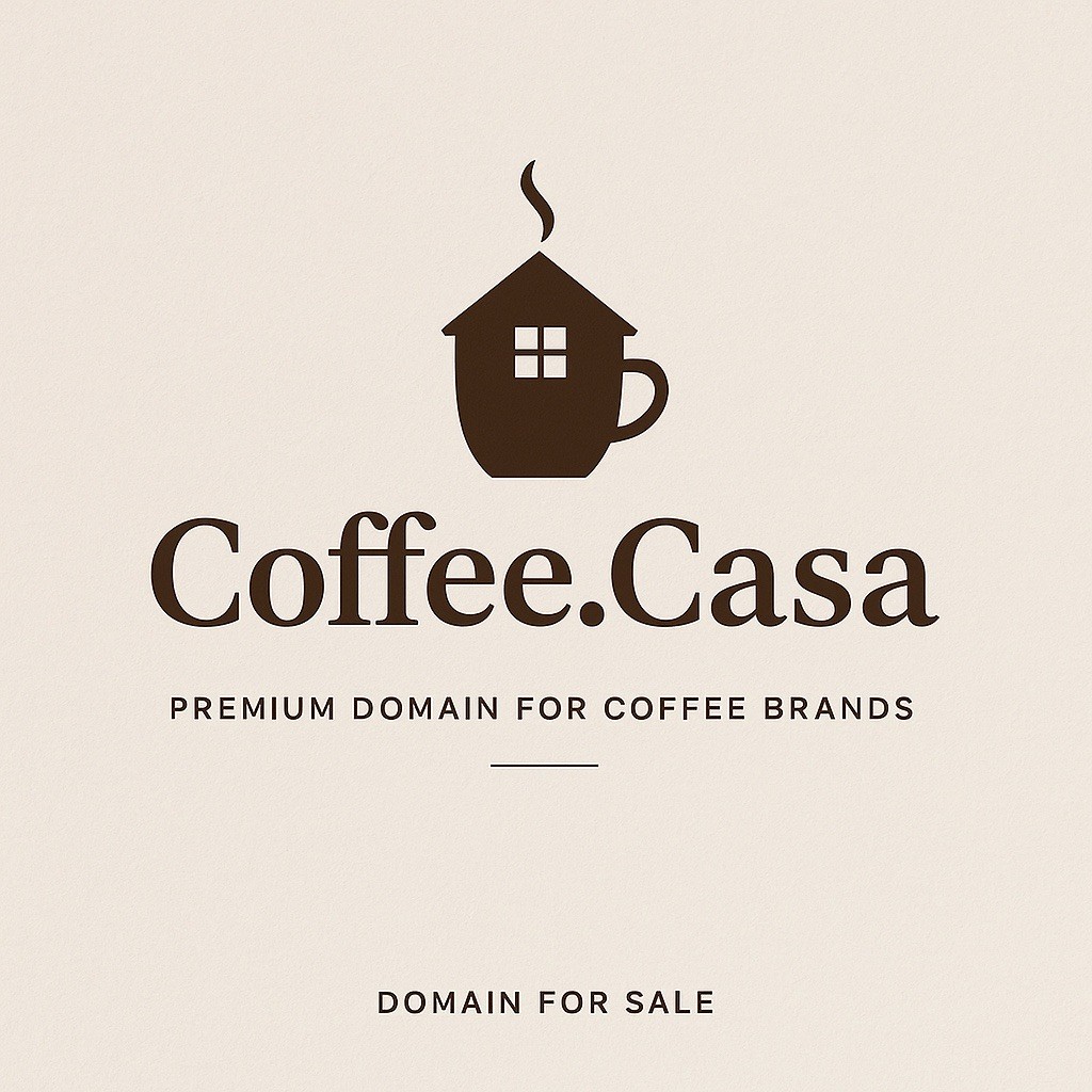 Coffee One Word Domain! Coffee.casa PREMIUM DOMAIN NAME!