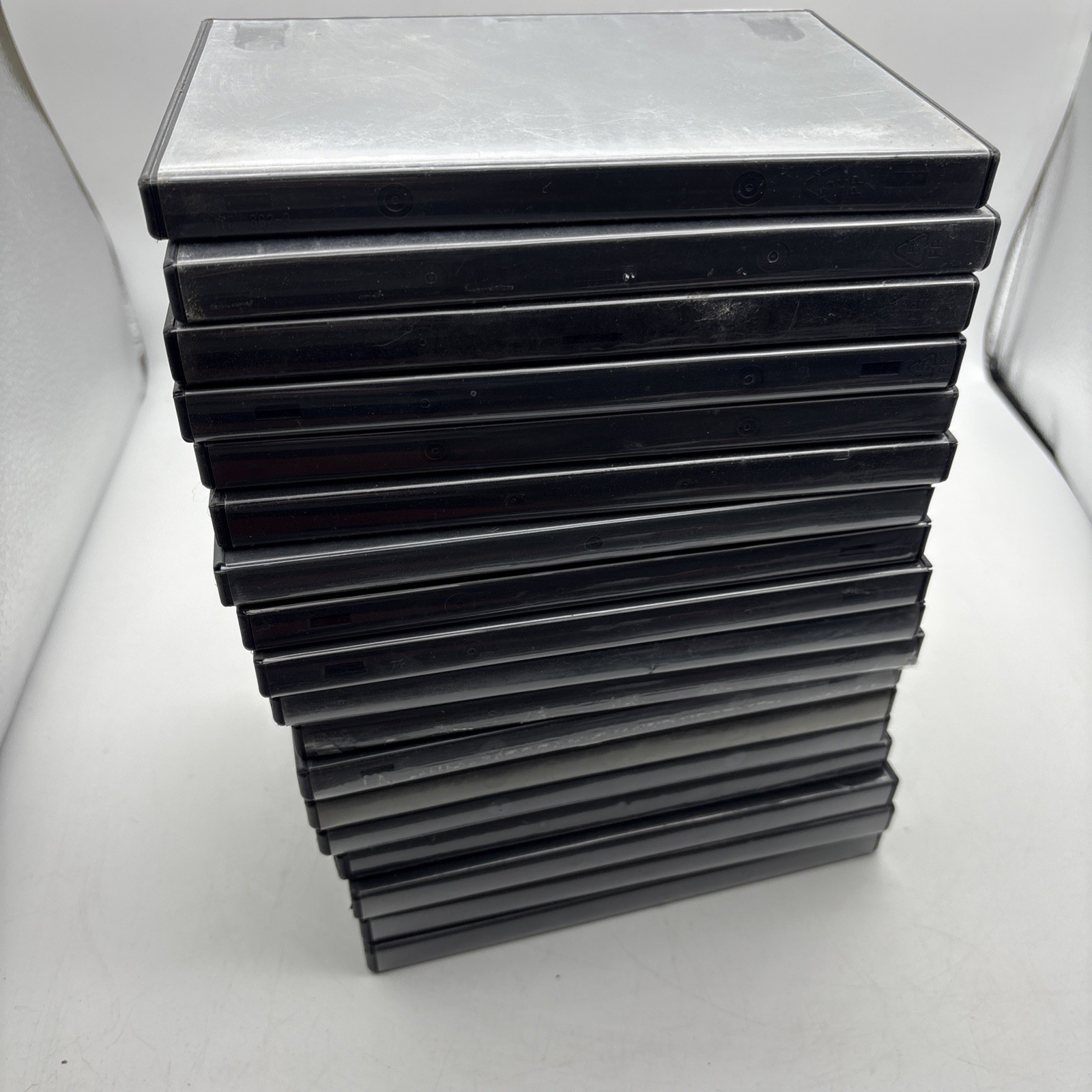(18) Black Empty Standard Replacement Single DVD Cases Boxes 14mm Disc