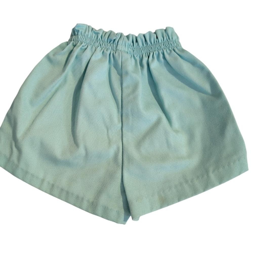 70s Vintage Light Blue High Waisted Elastic Healthtex Girls Shorts Size 5