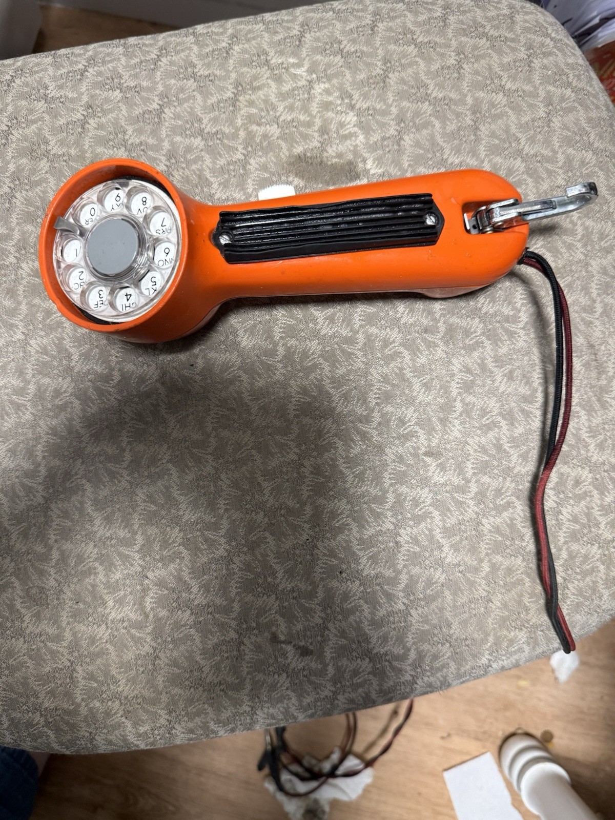 Vintage Bell System Western Electric Lineman's Rotary Line Tester ORANGE Phone