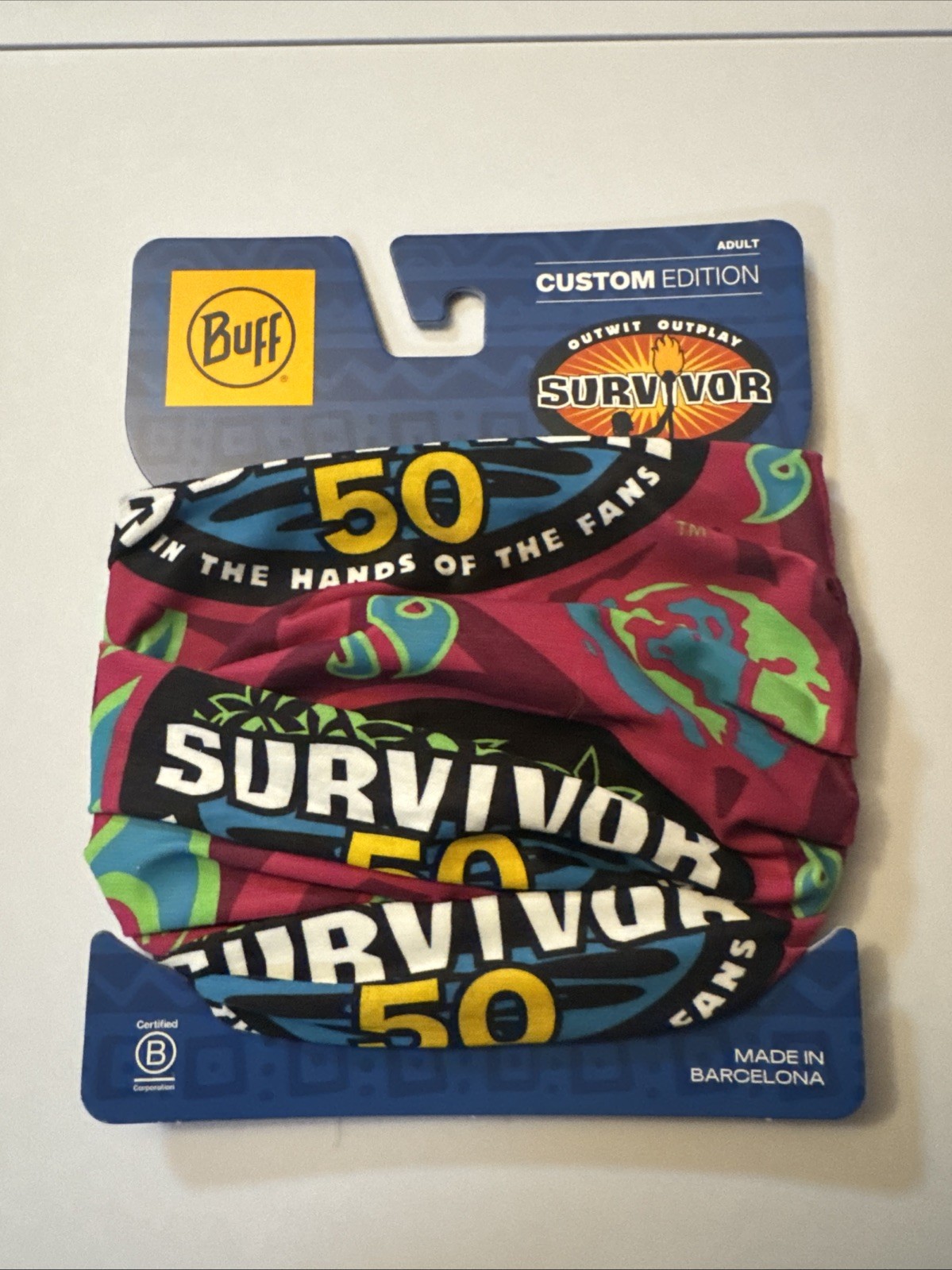 Survivor 50 Buff (Hands Of The Fans) New On Card VATU 💜Tribe (Colby, Q, Kyle)