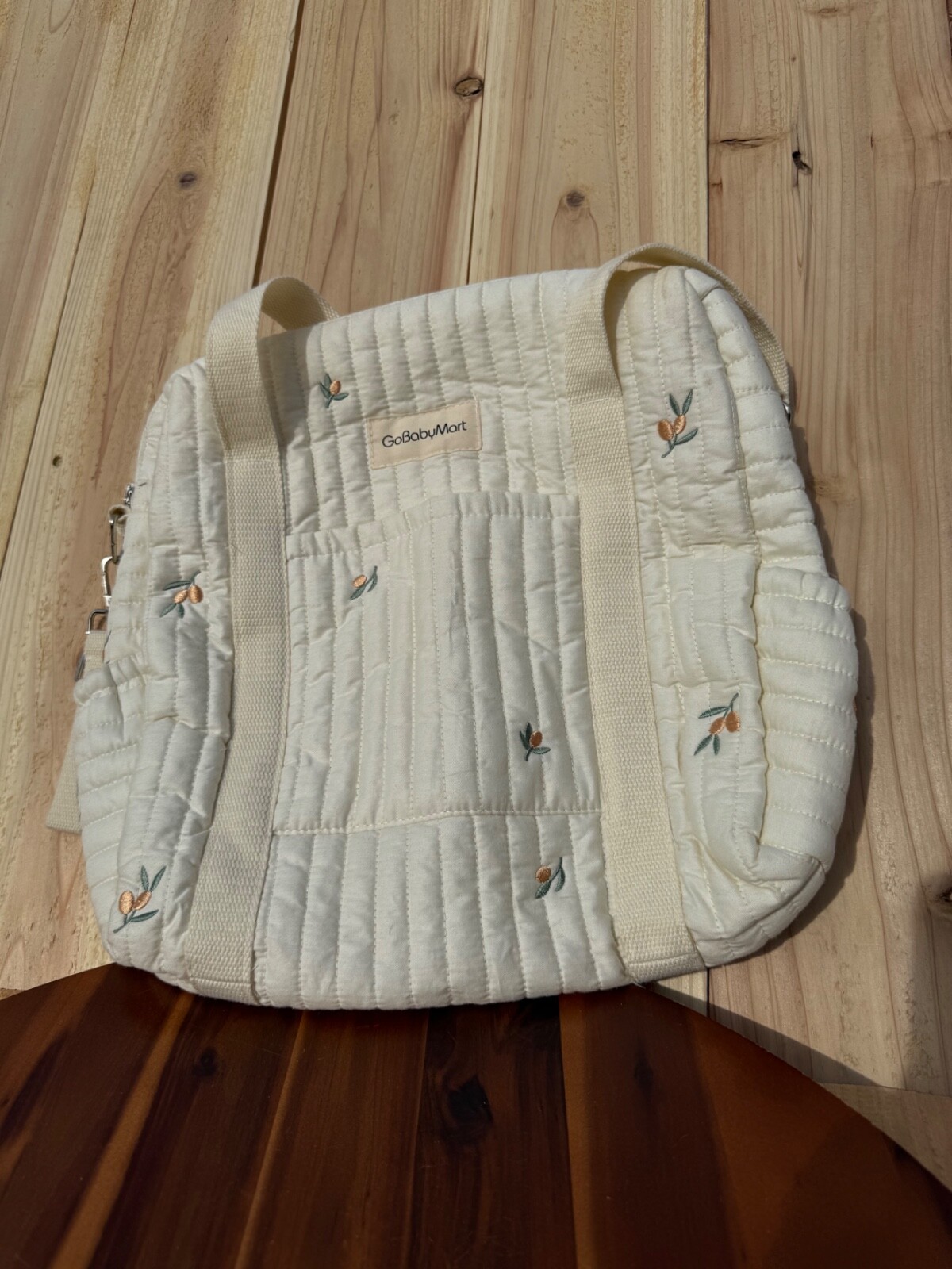 Diaper Baby Bag Tote Maternity Bag Travel diaper Medium Olive Branch Ivory