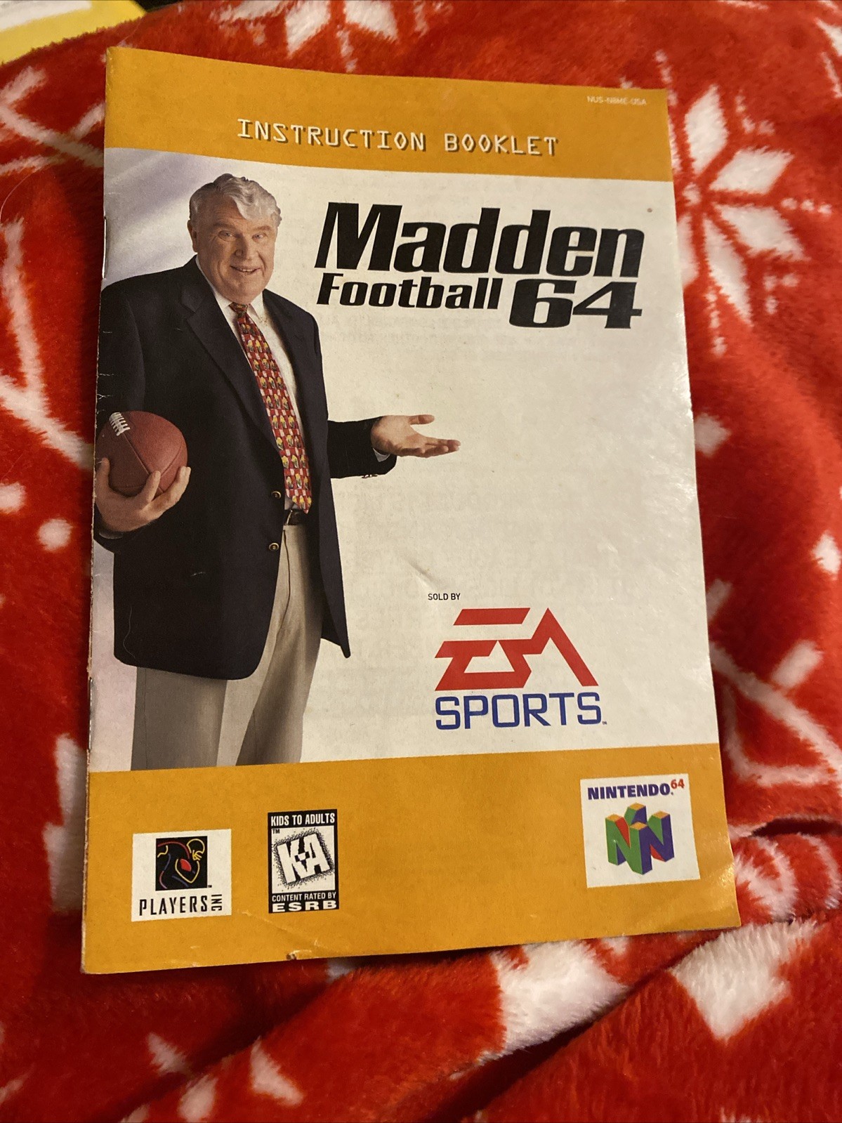 Madden 64 n64 manual Only Instruction Manual Football