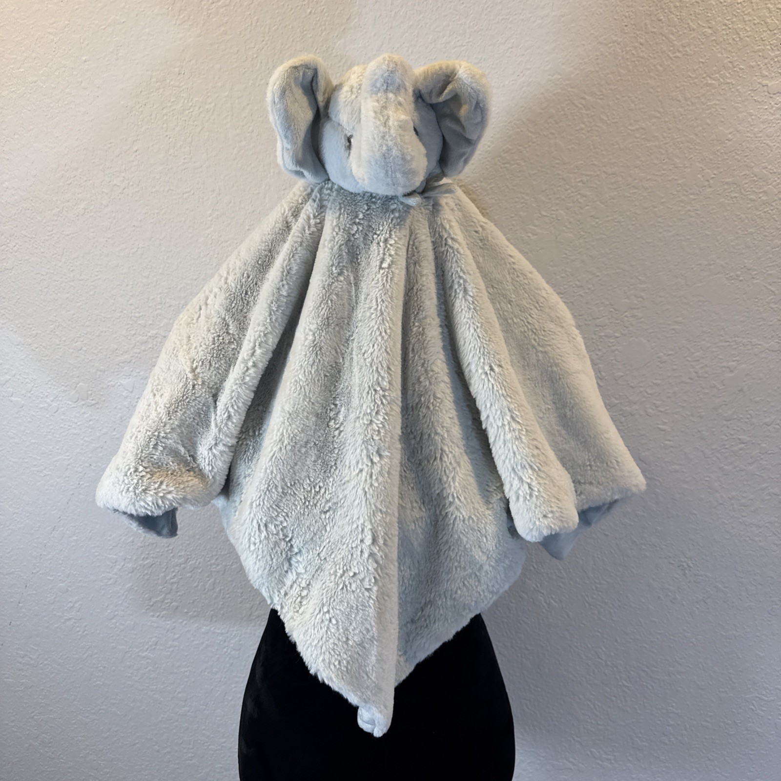 Gray LITTLE MIRACLES Large 30X30" LOVEY Security BLANKET with PLUSH ELEPHANT