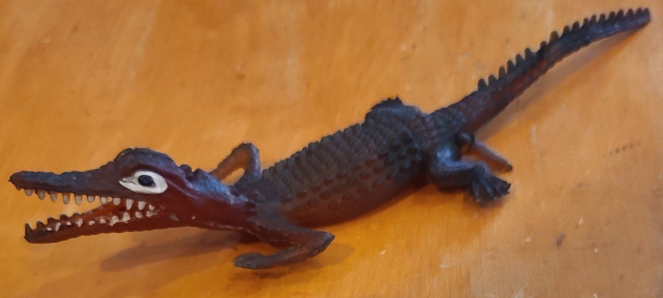 Vintage Rubber Monster Alligator Jiggler 9" 1960a/1970s Hong Kong