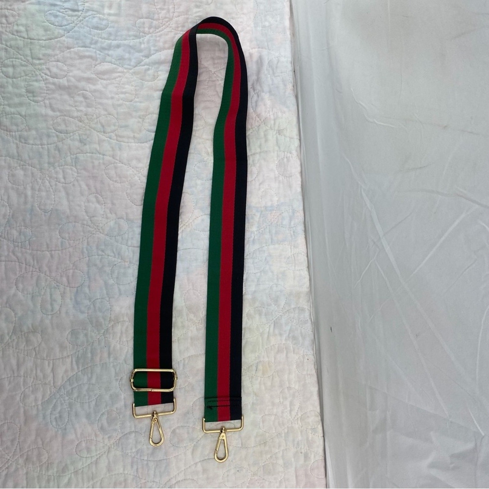 Stylish replacement strap for purse or bag with Gold clasp on ends adjustable