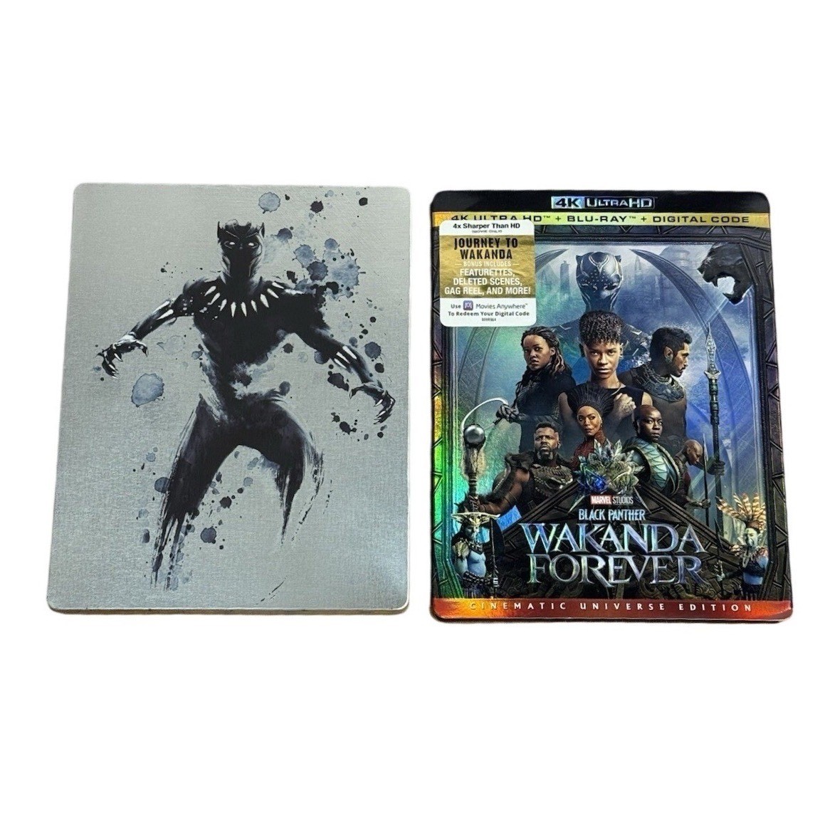 Black Panther: Wakanda Forever 4K UHD Blu-ray New + Black Panther Steelbook Set