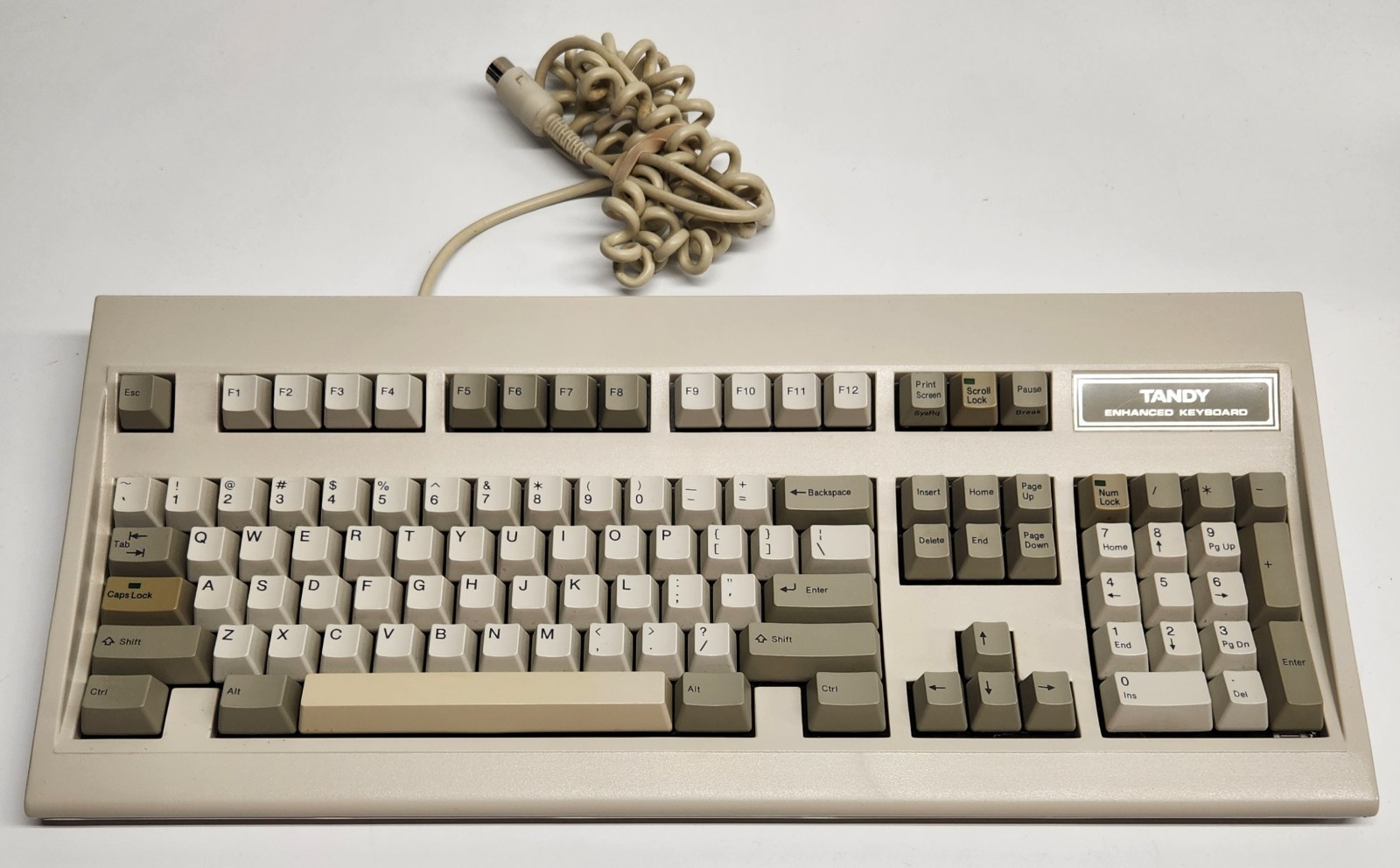 Vintage Tandy Enhanced Mechanical Computer Keyboard UNTESTED SOLD AS-IS Nice!