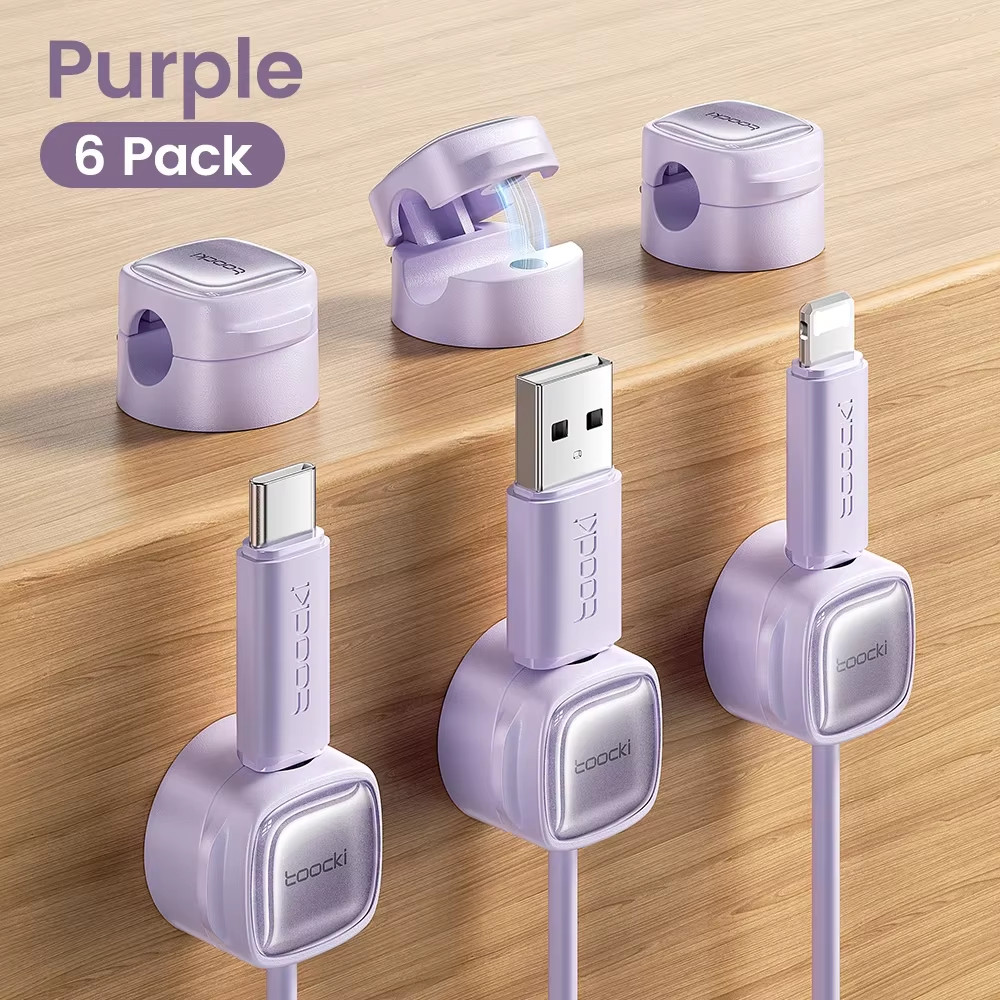LX06 Cable Organizer Magnetic Wire Clips 6/12PCS for Mobile Phone Cables Power S