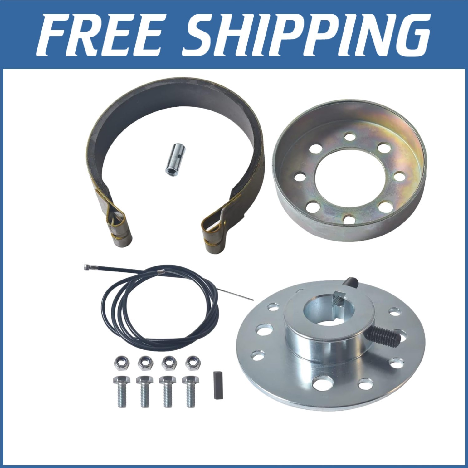 All-In-One Heavy-Duty Brake Kit Mini Bikes and Go-Karts: 4-Inch Band & Cable