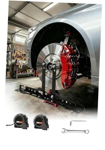 Wheel Alignment Tool with 2 Measuring Tapes, Car Alignment Upgraded Matte Black